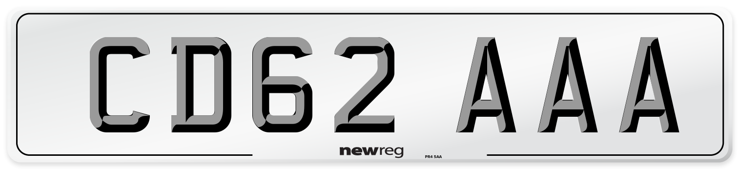 CD62 AAA Number Plate from New Reg